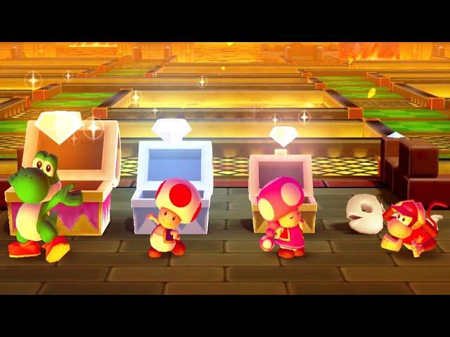 Mario Party Star Rush  MiniGames - Yoshi vs Diddy Kong vs Toad vs Toadette (Master Cpu)