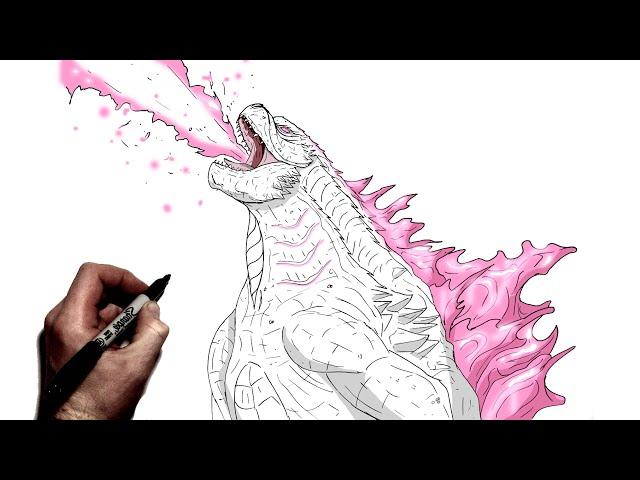 How to Draw Godzilla Evolved Atomic Blast | Step By Step | G X K New Empire