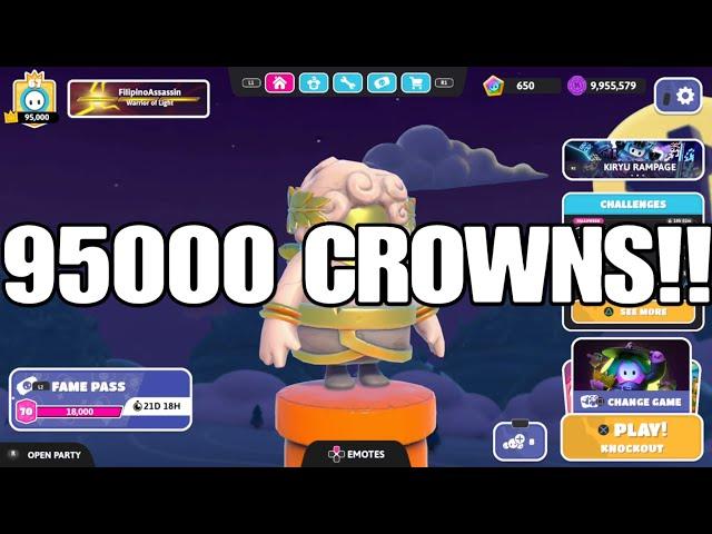 I REACHED 95,000 CROWNS IN FALL GUYS