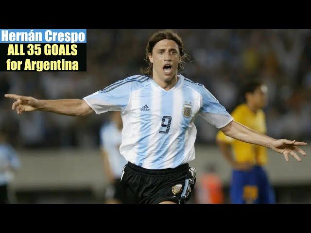 Hernan Crespo ◉ All 35 Goals for Argentina 