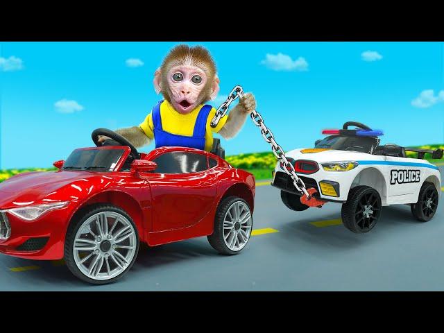 KiKi Monkey drive a Car to do his mission | KUDO ANIMAL KIKI