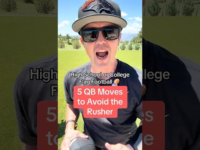 High School Flag Football | 5 Simple QB Moves to Avoid a Rusher or Blitz #QB #flagfootball #shorts