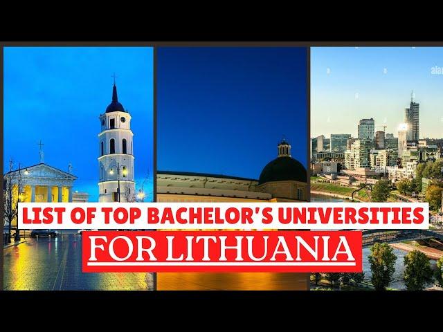 Top universities for Lithuania/ Bachelor's in Lithuania #bacheloringermany