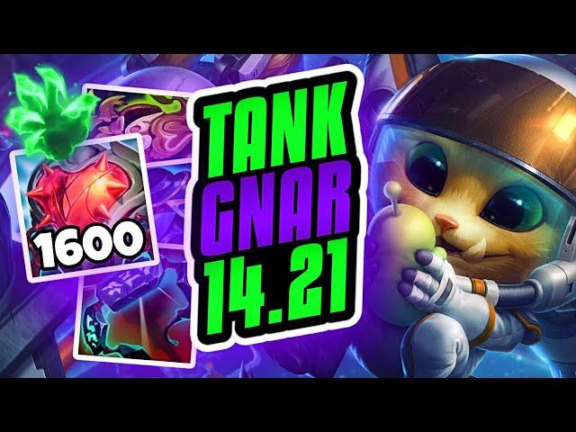 THE BEST TANK GNAR BUILD FOR PATCH 14.21!!! Season 14 Gnar Ranked Gameplay (League of Legends)