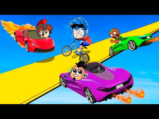 GTA 5 ¡COCHES VOLADORES VS BICICLETA!  TIMBA Vk