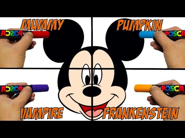 Mickey Mouse In 4 Satisfying Halloween Styles!