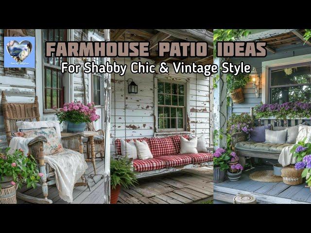 New NOSTALGIC FARMHOUSE SHABBY CHIC PATIO CHARM: Achieving Vintage Farmhouse Style Home Decor Ideas