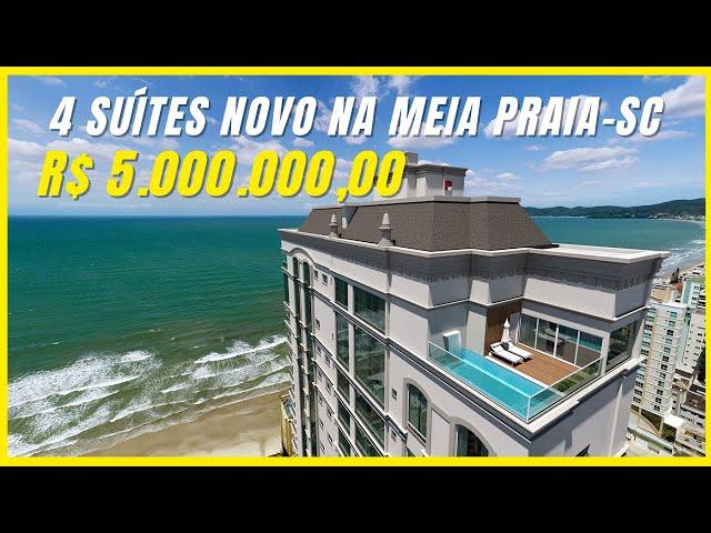 Apartamento 4 Suítes, NOVO, na Quadra do Mar da Meia Praia