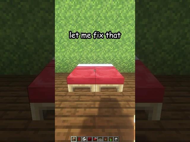 EASY MINECRAFT KING SIZE BED.. #minecraft #shorts