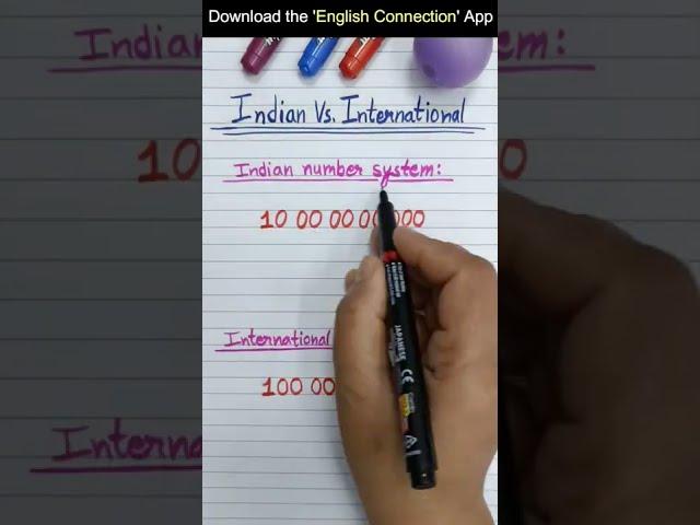 Indian Vs International: Number System Fact, Vedic Maths Fact #Shorts