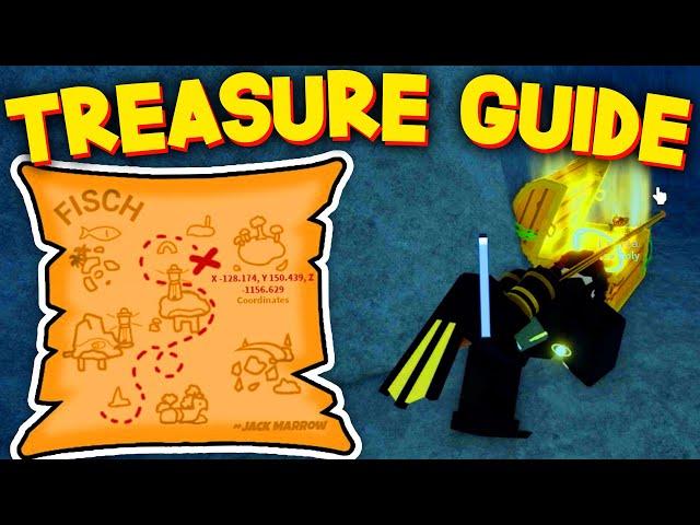 How To GET & USE TREASURE MAP FULL GUIDE in FISCH! ROBLOX