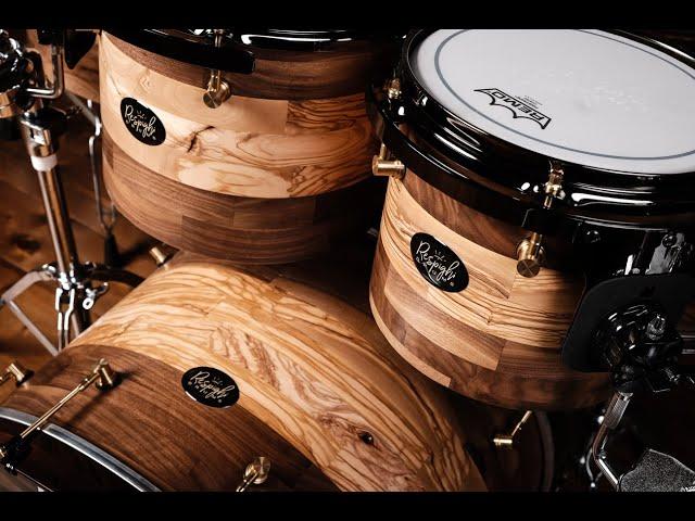 Olive and walnut - Tony Steel drumkit