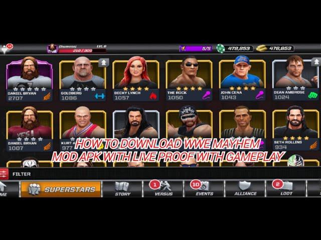 How to download WWE Mayhem mod apk with Live proof with Gameplay(2020)