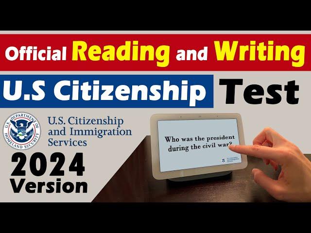 [2024 Version] Practice the English Reading and Writing ️ Test for the U.S Citizenship interview