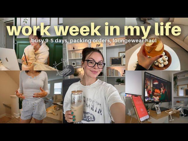 work week vlog  | work updates, packing PR orders, loungewear haul, new vitamins & more