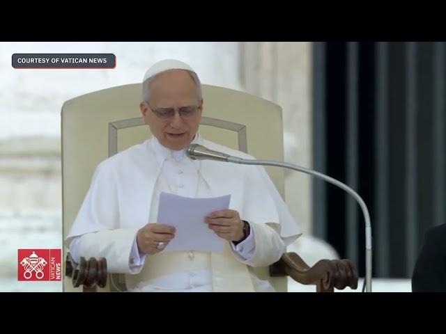 Pope Leo XIV preaches in English at first general audience