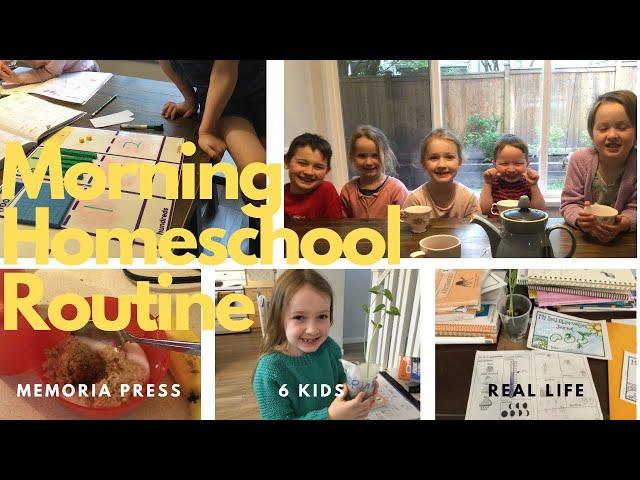 Morning Homeschool Routine VLOG I Memoria Press I 6 Kids