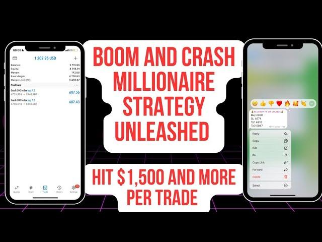 BOOM AND CRASH MILLIONAIRE STRATEGY UNLEASHED  // DON'T SKIP  //