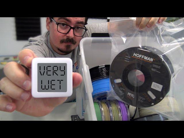 How wet is new 3d printer filament? Measuring dry box moisture