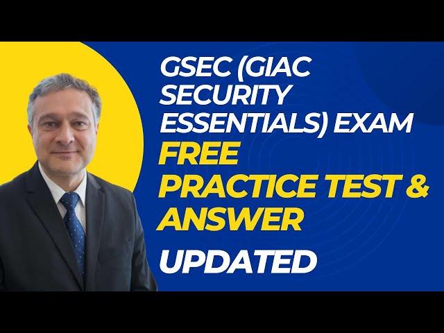 GSEC GIAC Security Essentials Exam Free Practice Questions