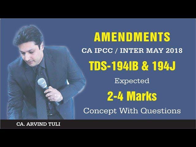 Amendments in TDS - 194IB and 194J