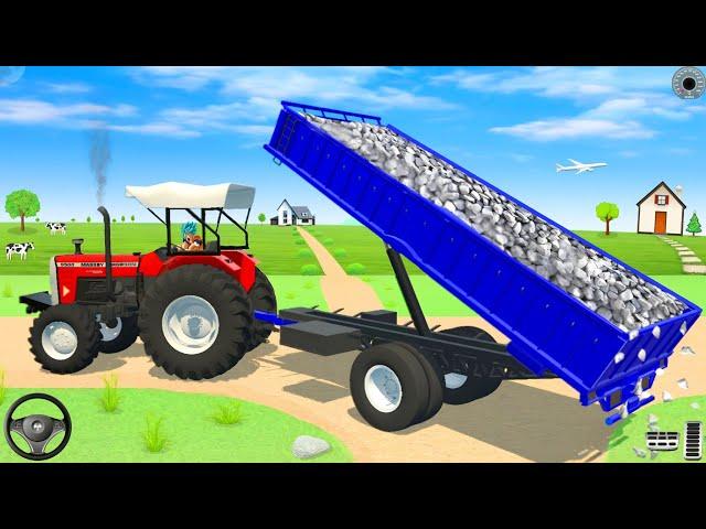 Driving Heavy Tractor And Loading Stones in game  #gamingvideos #jcb #tractor #truck