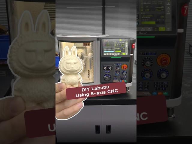 Machined this cute Labubu on my Xmachine Desktop 5-axis CNC! #minicnc #CNC #Labubu #Xmachine