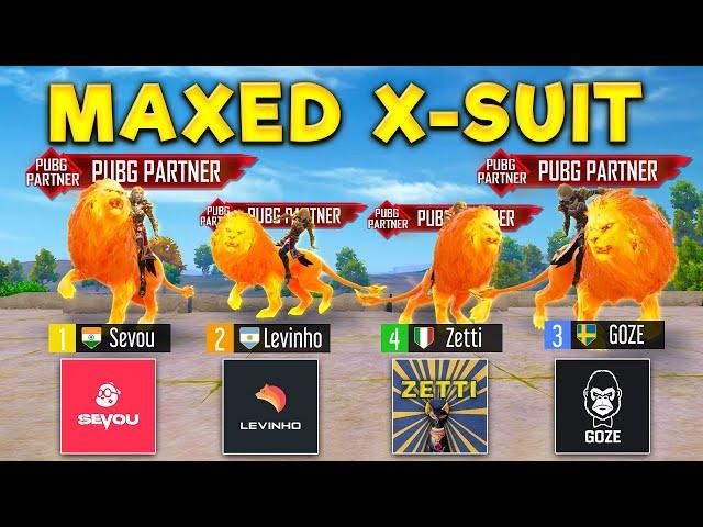 MAXED X-SUIT FULL SQUAD  BGMI PUBG MOBILE