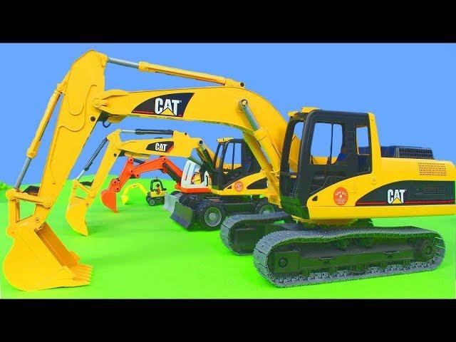 Excavator, Tractor,  Garbage Trucks & Toy Vehicles for Kids