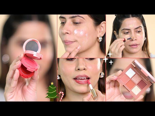 Step By Step Glossy "Winter" Makeup Tutorial For Beginner using NEW & Affordable Products #makeup