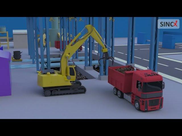 Steel Manufacturing Process / Factory Animation