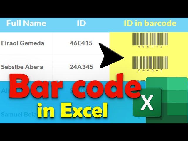 How to create Barcode in excel