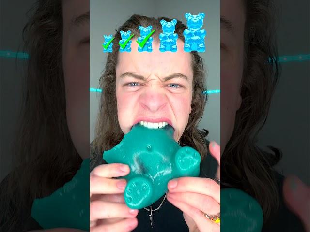 Small, Big, Giant Blue Gummy Bear!? 