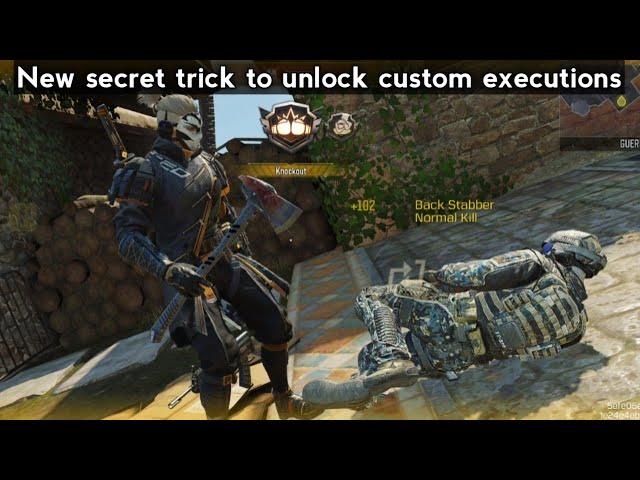 Secret trick to unlock custom executions and new tips in codm