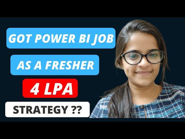 Power BI Job as a Fresher in 2022 ??