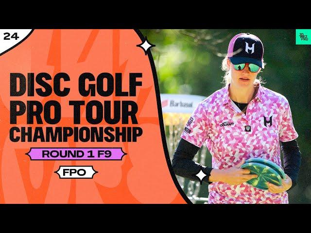 2024 Disc Golf Pro Tour Championship | FPO R1F9 | Gannon, Handley, Tattar, Scoggins | JomezPro