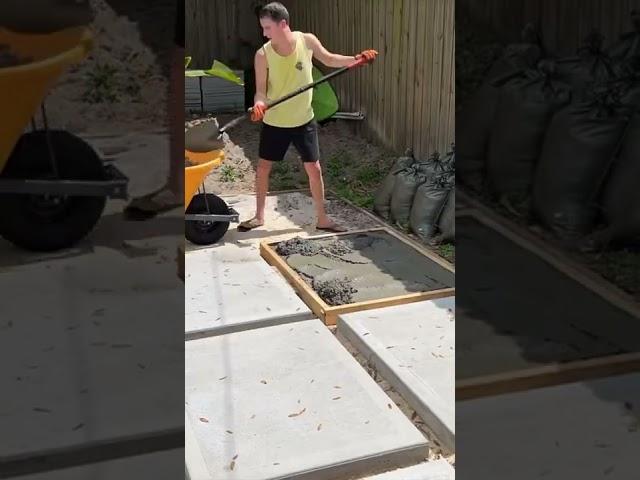 Pour a Concrete Slab DIY #Shorts