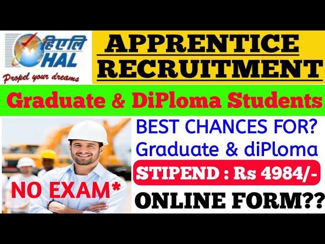 HAL Apprentices 2019 For Graduate & Diploma students All information.