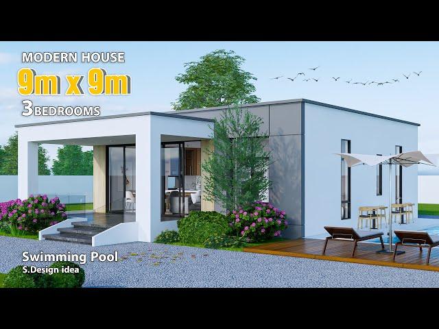 Experience the LUXURY of a 9m x 9m Modern House with Swimming Pool | 3Bedrooms