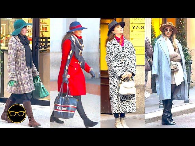 Italian Elegant Street Outfit: December Chic Streets of Milan Italy's Top Fashion Destination