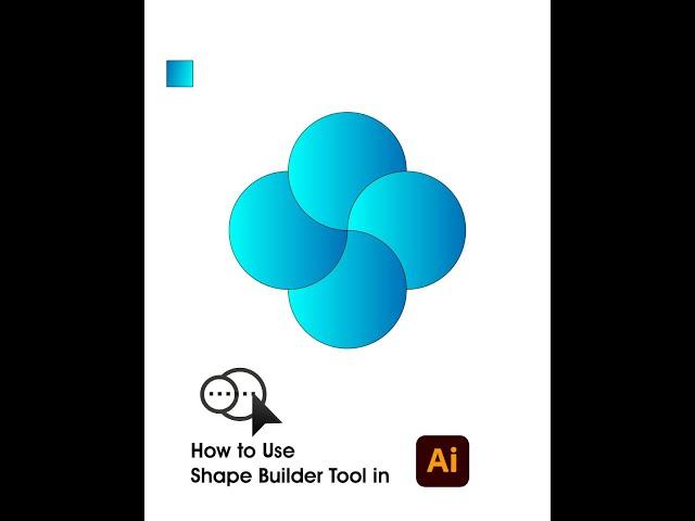 How to Use Shape  Builder  Tool in illustrator | #illustrator #Ai