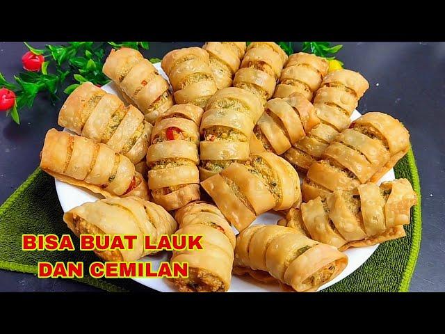 BELUM BANYAK ORANG TAU || CEMILAN INI || KULIT PANGSIT ISI TAHU PEDAS GURIH RENYAH LEMBUT !!