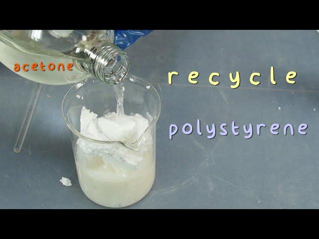 Recycling Polystyrene. Plastic Forming.