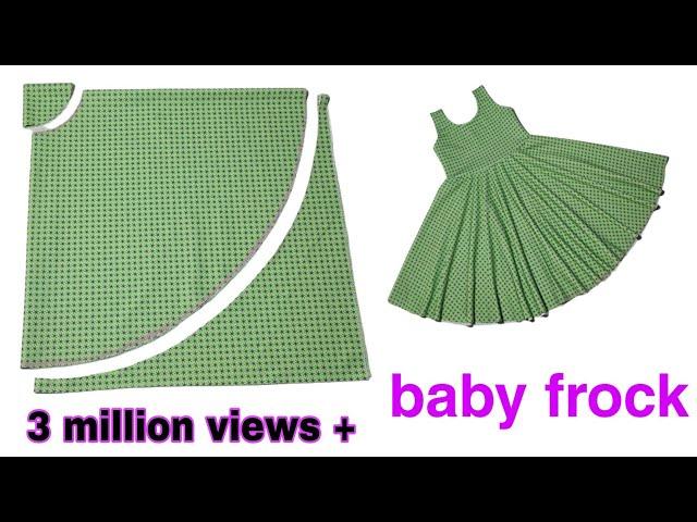 Full umbrella cut baby frock cutting and stitching 4 to 6 year girl