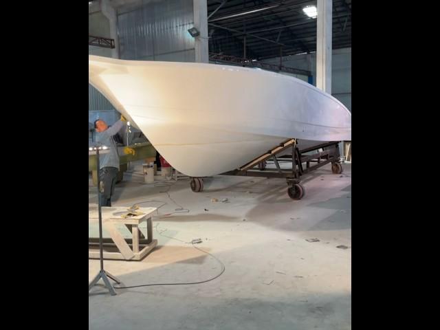 Making 36 feat fiberglass boat #yacht #boats #boatbuilder #boatforsale #fishboat #boatbuilding #boat