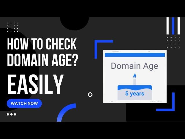 Domain age checker | Domain age finder | Bulk domain age checker | Check domain age