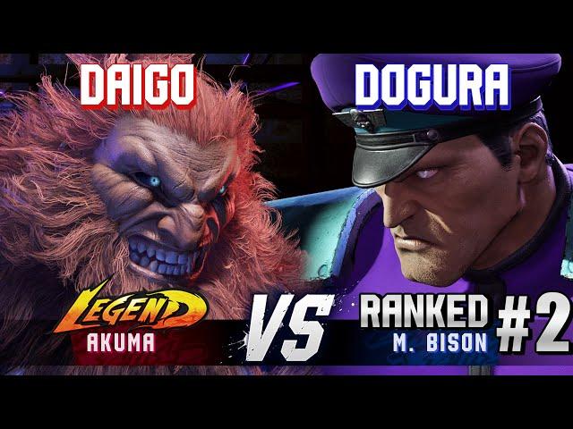 SF6 ▰ DAIGO (Akuma) vs DOGURA (#2 Ranked M.Bison) ▰ High Level Gameplay