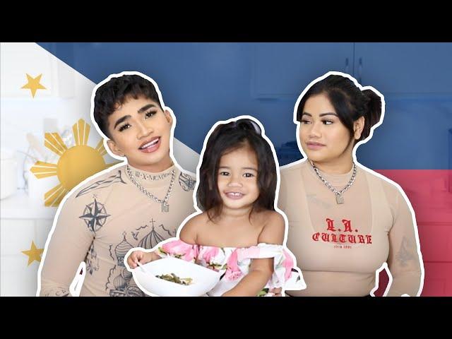 Cleo trying Filipino food .. Mukbang aswell