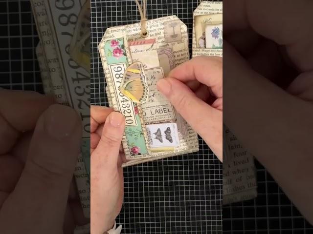 Stuffed Junk Journal Tags #silverandsparkles #junkjournal #bookpageart #ephemera #journal #artheals