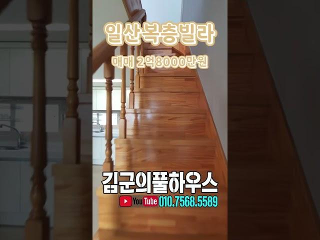 일산복층빌라 방5개욕실3개 큰 테라스 매매가 2억8000만원